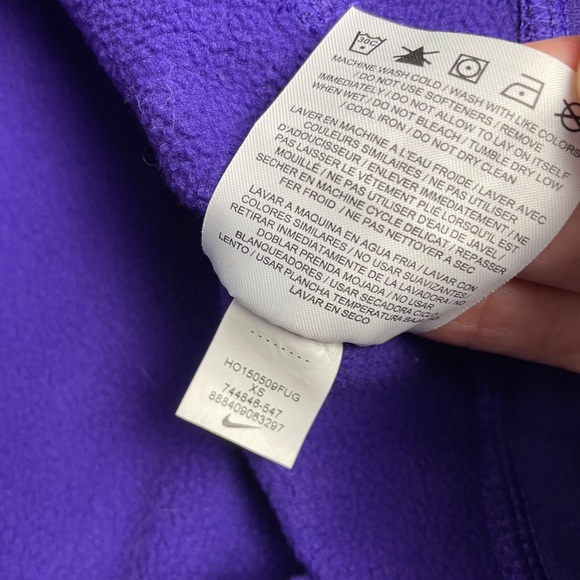 EUC Nike Pull Over Hoodie Purple/ Gray Size XS - Picture 9 of 10